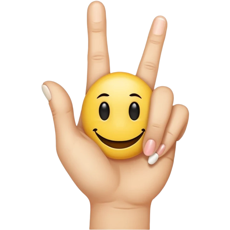 Middle finger with smiley face  emoji