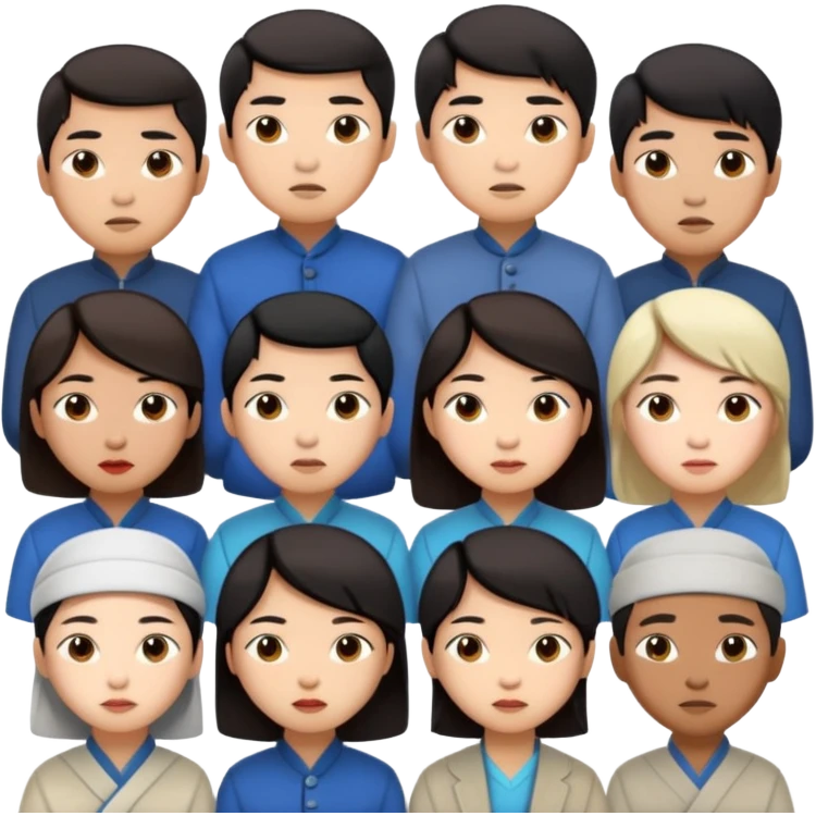 urban background, a economic asian people say no to rejection of traditional norms, emoji