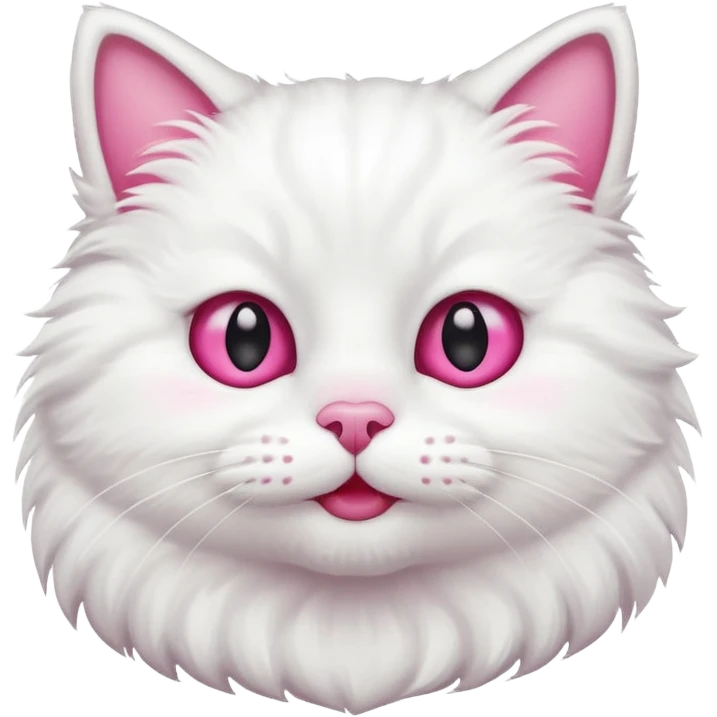 White cat funny  emoji