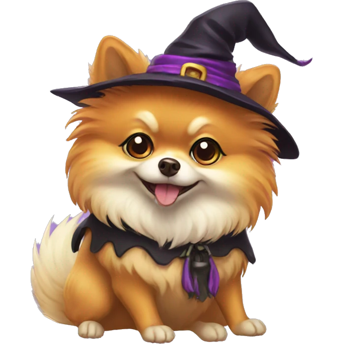 pomeranian WITCH emoji