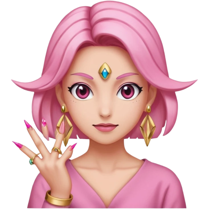 Pokemon with nails and earrings emoji