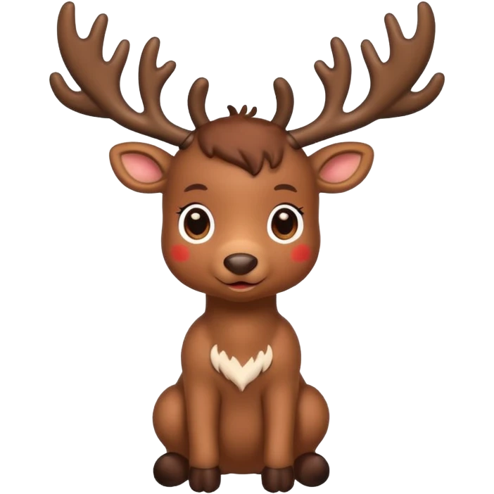 reindeer baby  cute, full body LIGHTS on his horns emoji