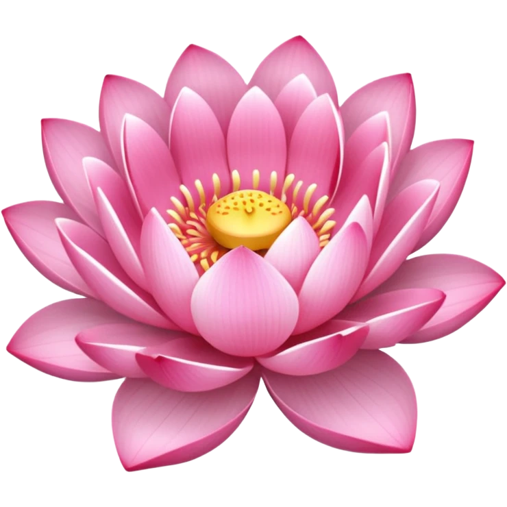 lotus flower with a pink bow on top emoji