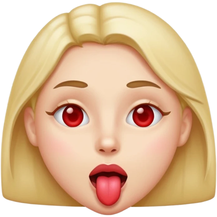 Heart eyes with tongue out emoji
