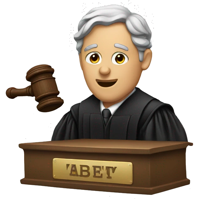 A JUDGE HOLDING A GAVEL emoji