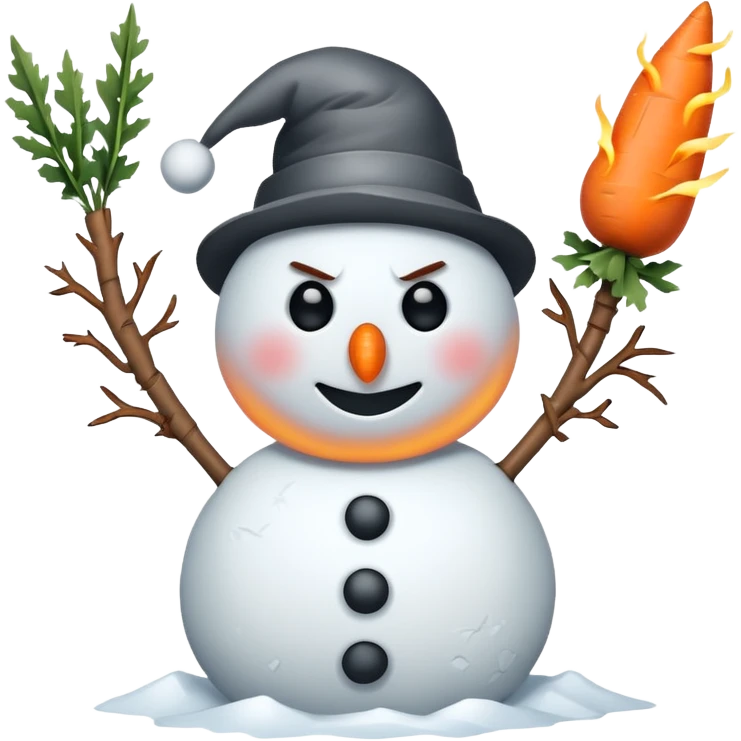 Angry snowman emoji