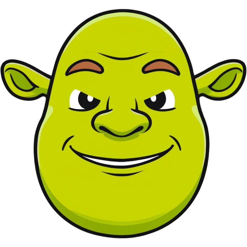 iconic Shrek face emoji