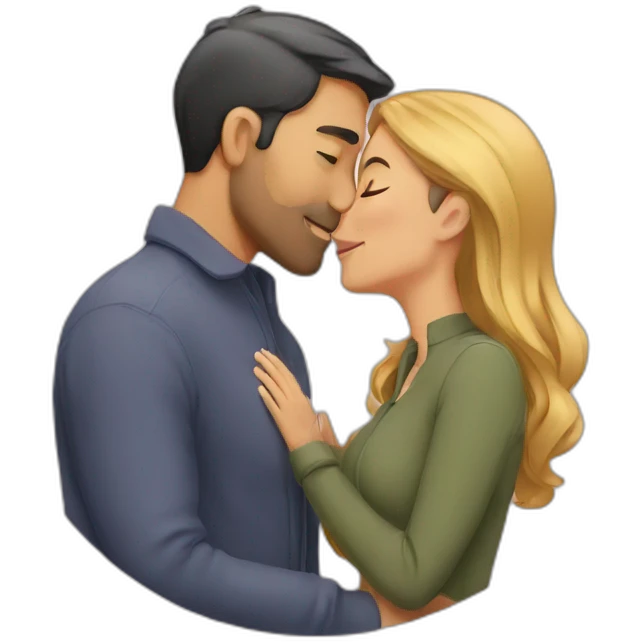 man kissing his wife  emoji