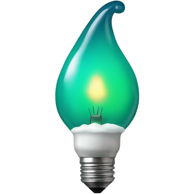 Christmas light bulb emoji