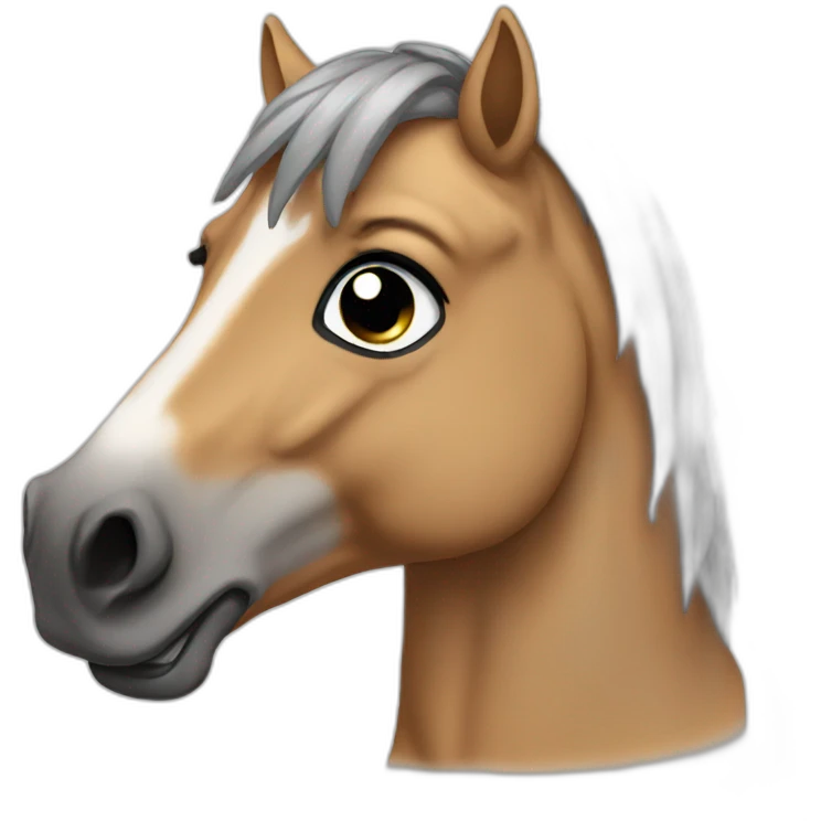 crying horse emoji