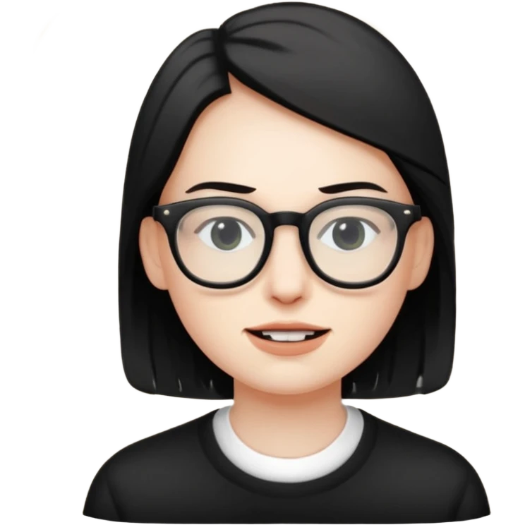 Mute Face but with a wide jaw and wearing glasses emoji