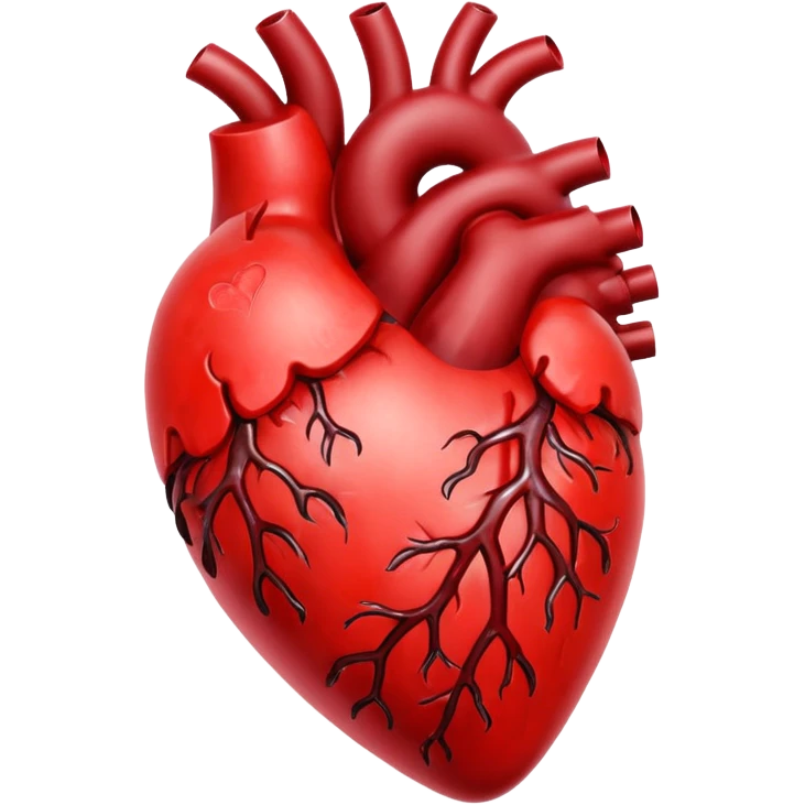 Real human heart with blood emoji