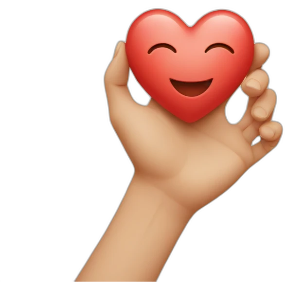 happy heart in fingur emoji