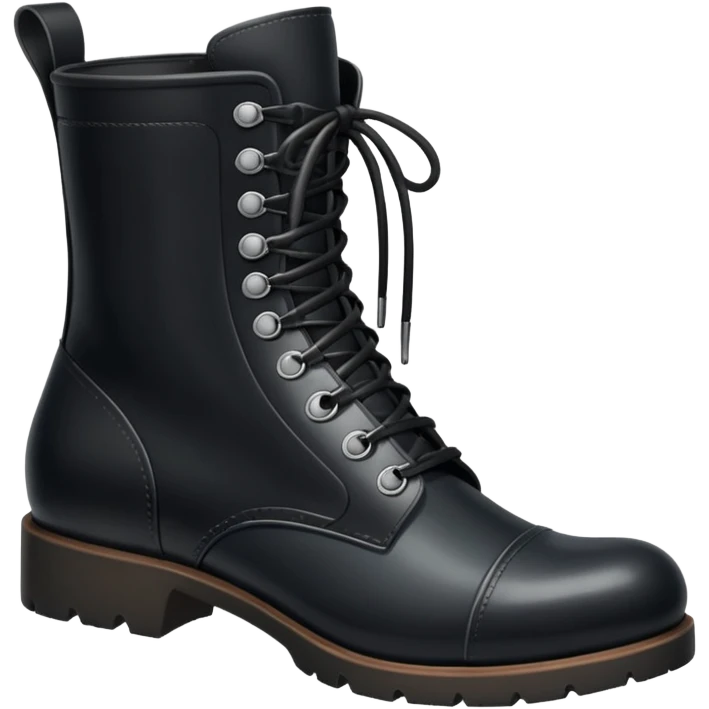 A pair of black boots emoji