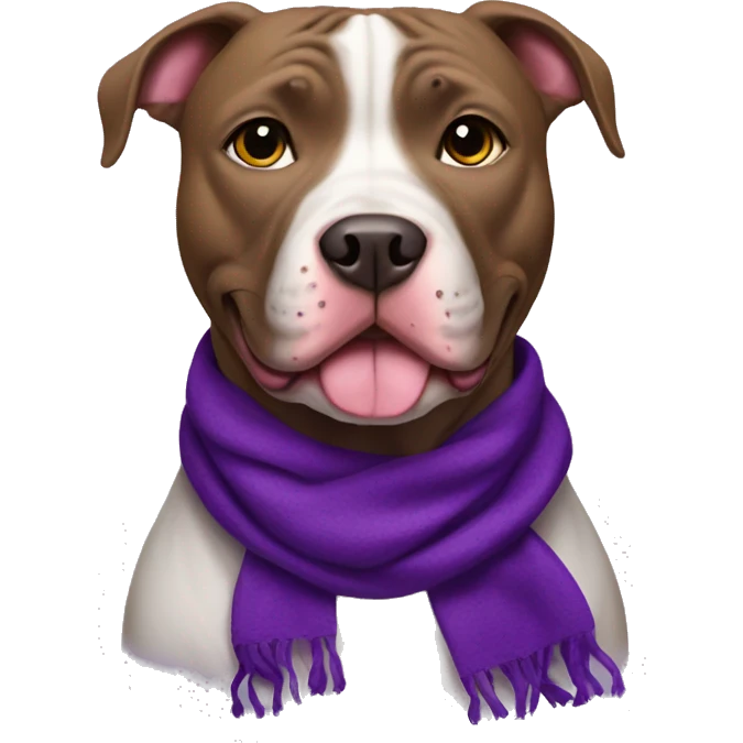 Pitbull with purple scarf emoji
