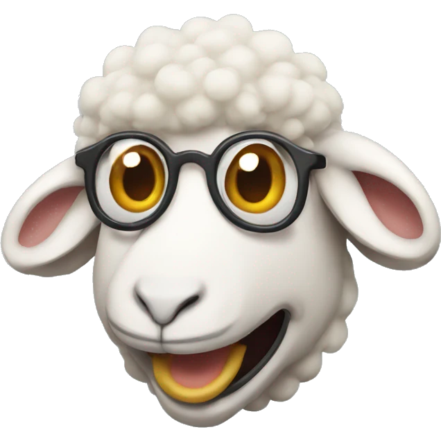Funny sheep clown emoji