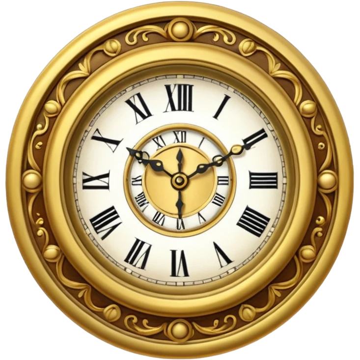 Golden clock emoji