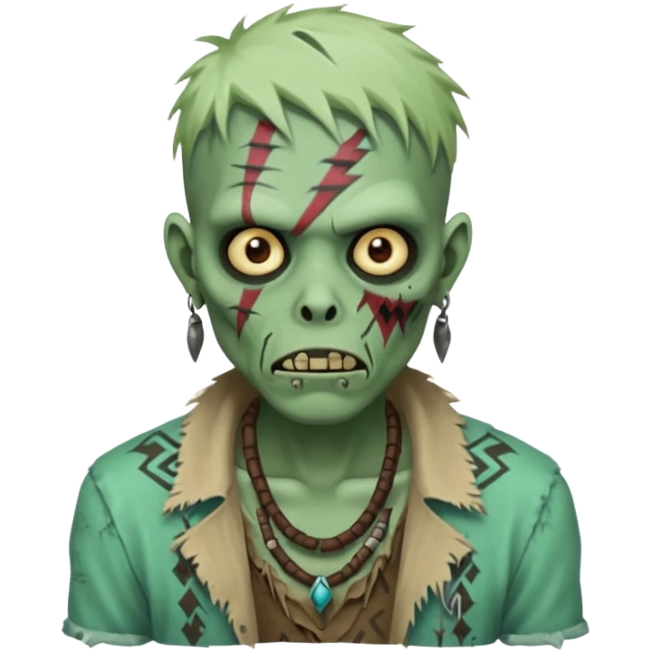 zombie with tribal tattoo emoji