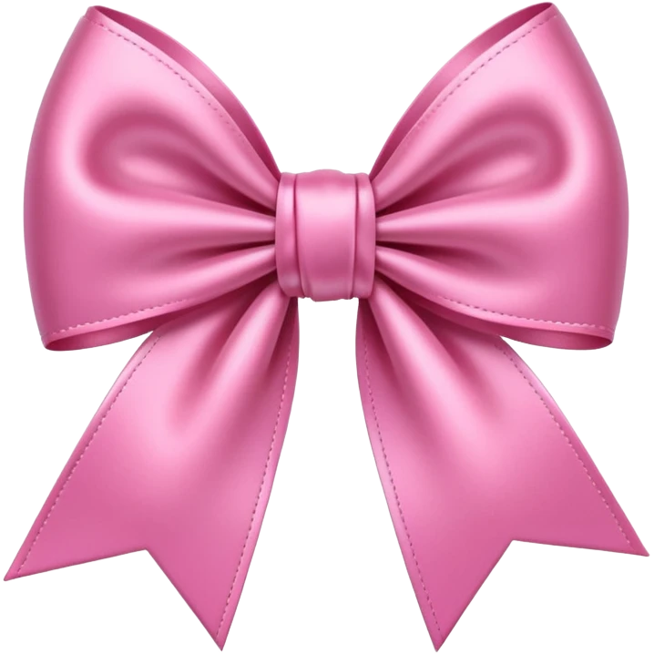 Pink colour ribbon bow emoji