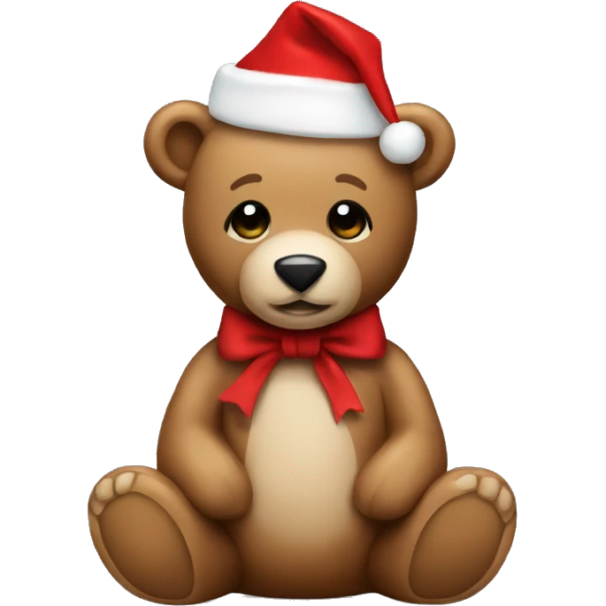christmas teddy bear emoji