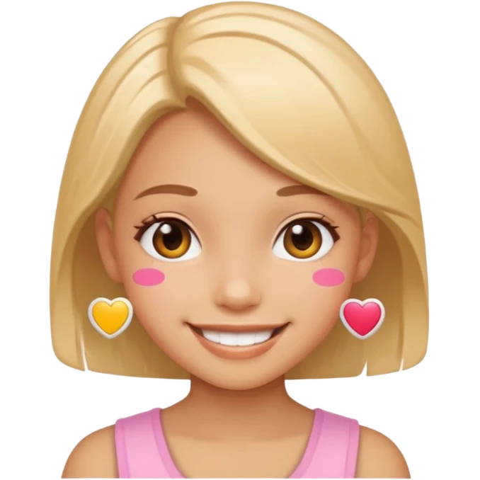 Stikers of a girl cute emoji