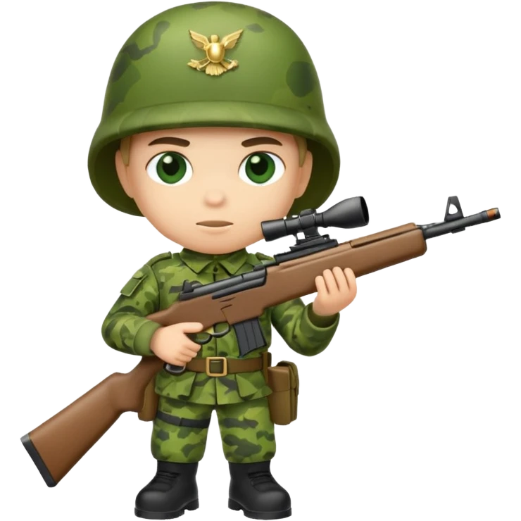 small soilder green soldier shooting emoji
