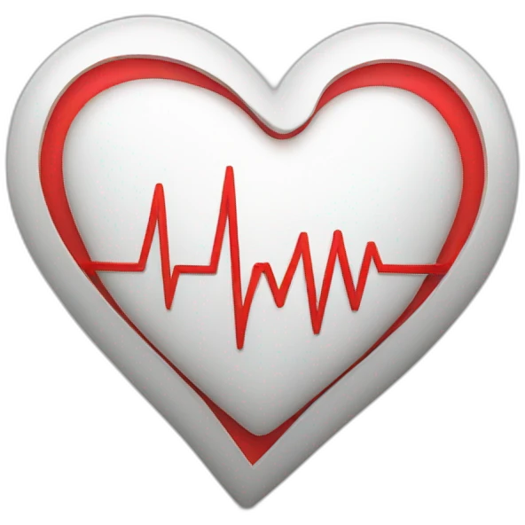 heart with white ecg emoji