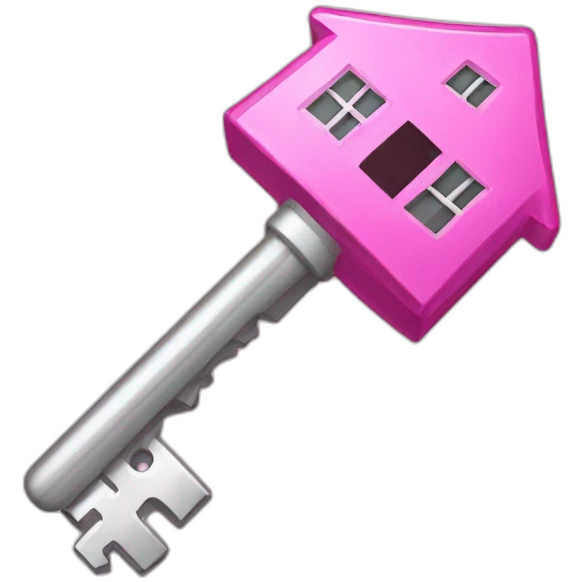 pink-house-key emoji