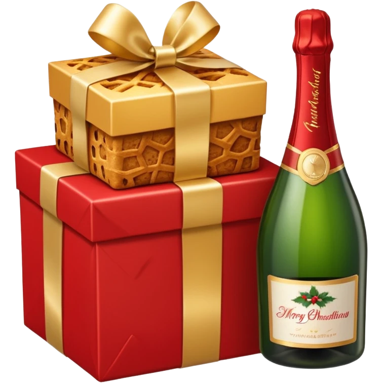 pacco natalizio panettone più spumante emoji