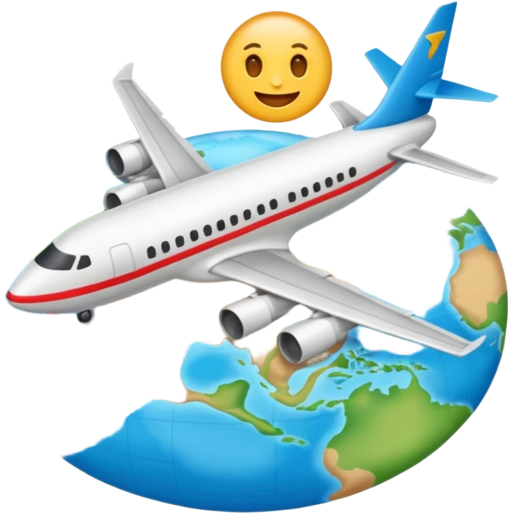 emoji de viaje, algo como un avion  dirigiendose a un destino en un mapa emoji