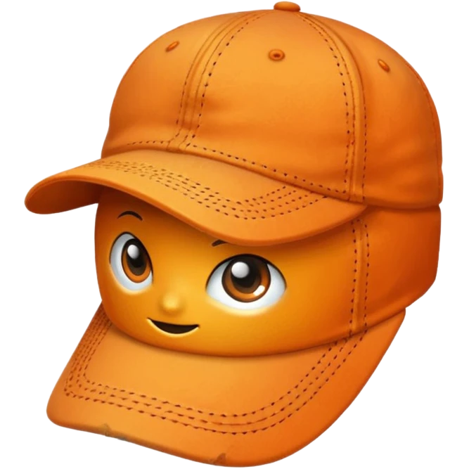 Orange baseball hat emoji