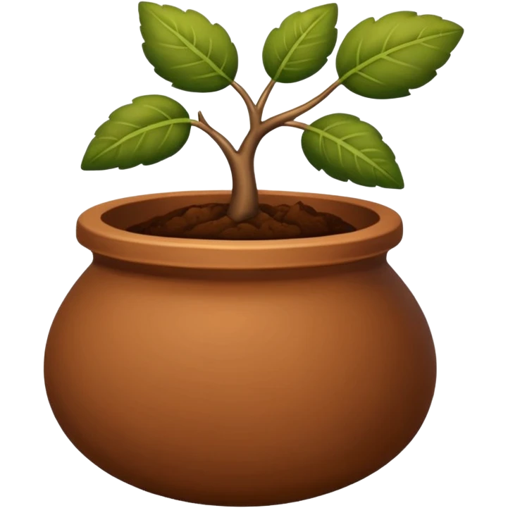 verre de terre en argile emoji
