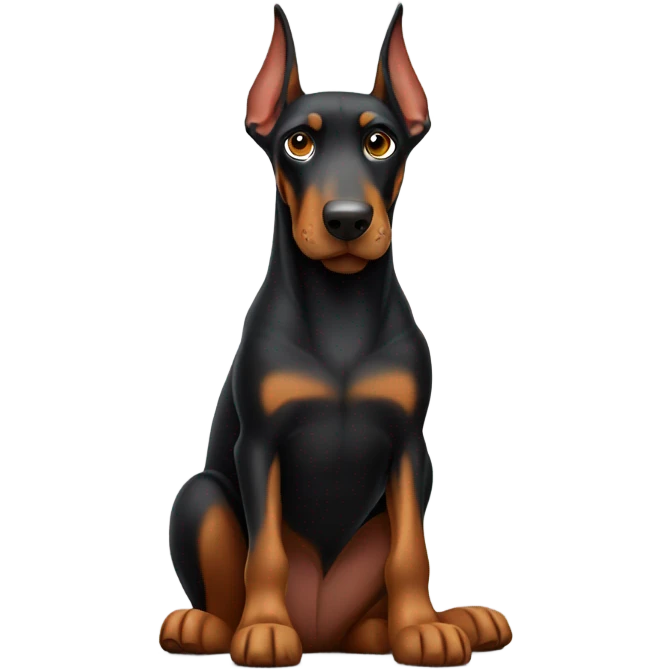 Doberman sit down  emoji