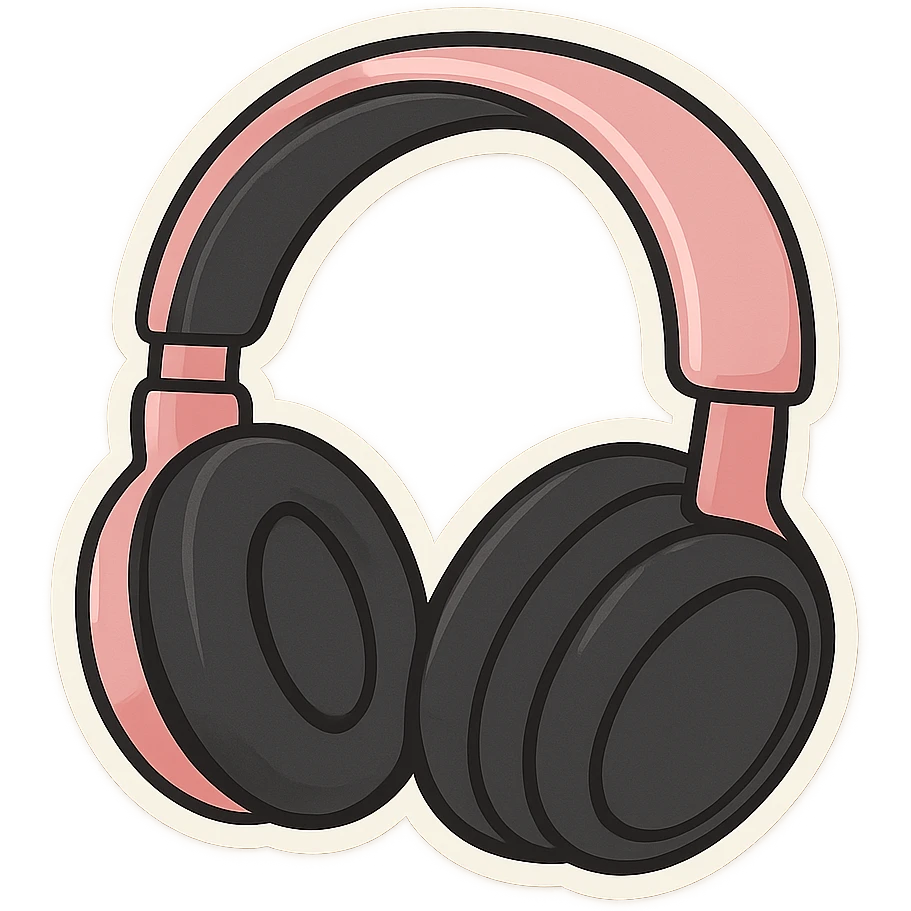 Pink and black object emoji