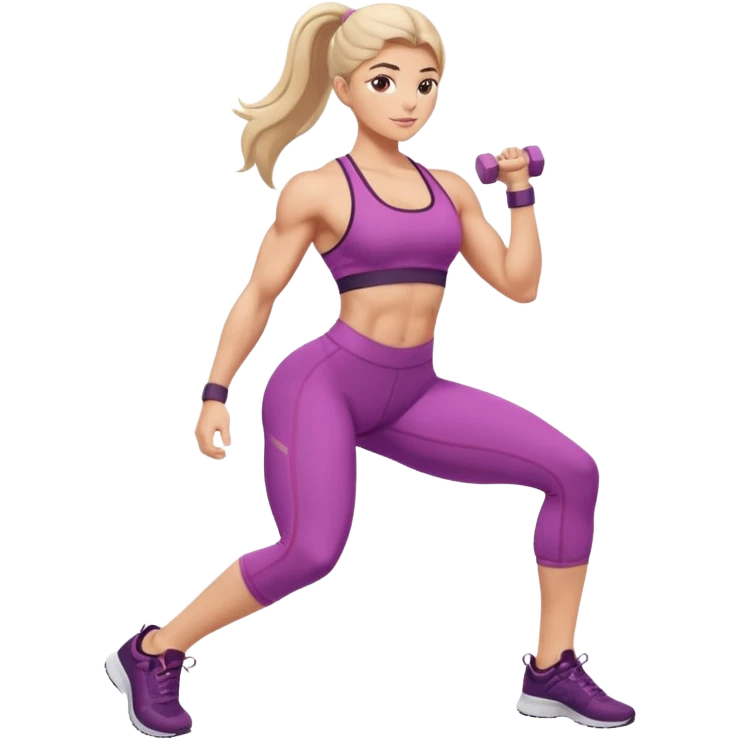 girl working out glutes emoji