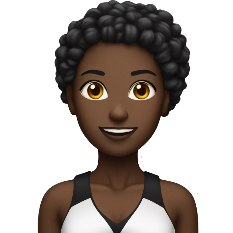 Black Full Figurecheerleader emoji