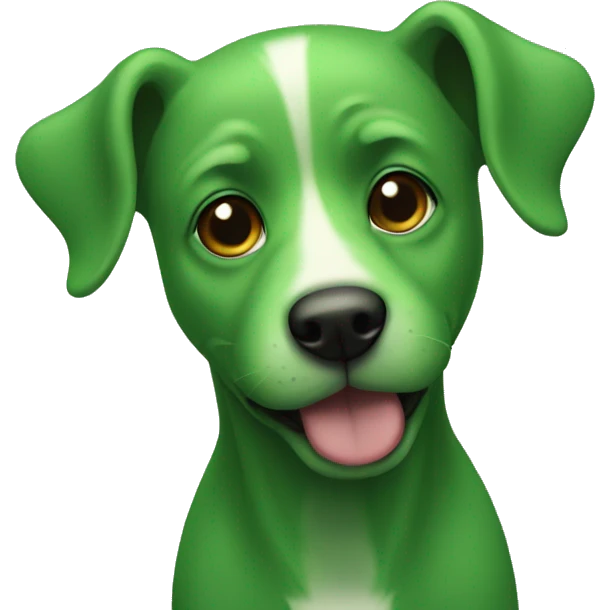 Green dog emoji