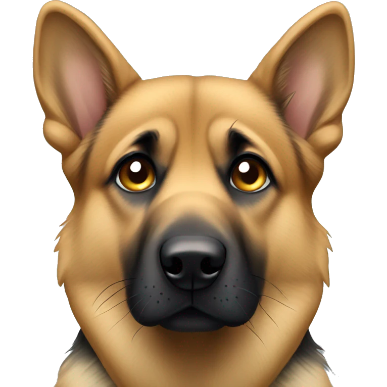 sad german shephard emoji