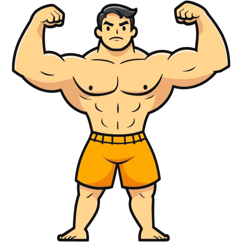 Man flexing in Hawaii emoji