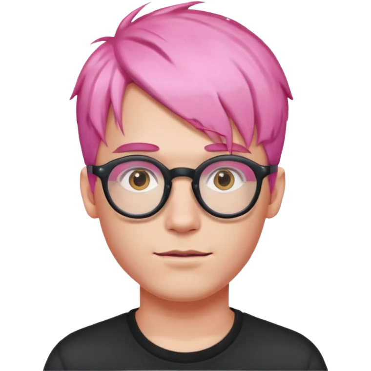pink haired guy with cool spectacles emoji