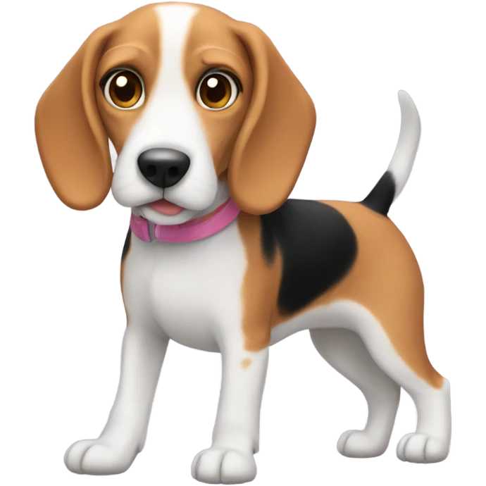 Pink beagle emoji
