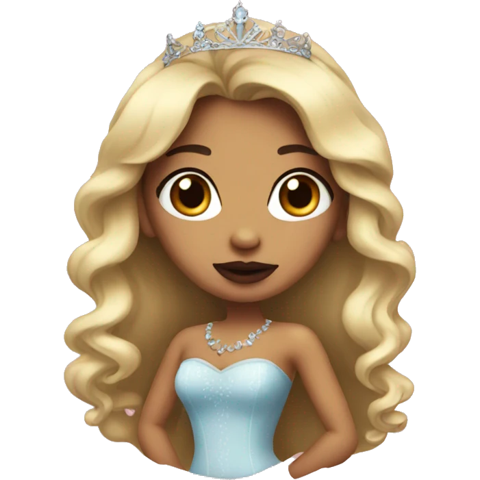 princess with a lipstick  emoji