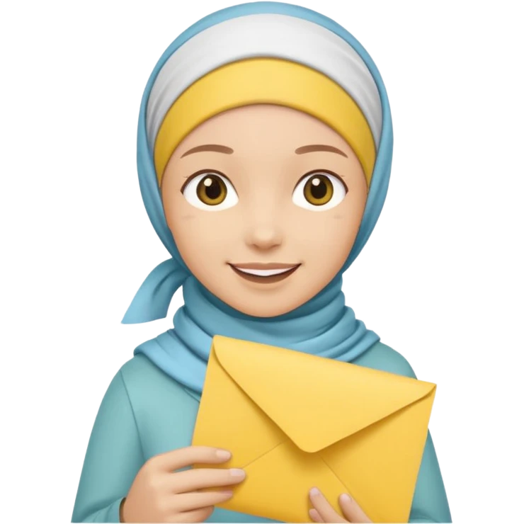 truthahnvogel with headscarf holding yellow paper emoji
