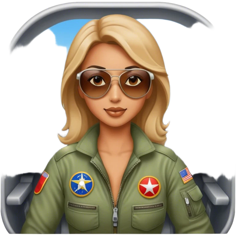 Hot chick flying an airplane emoji