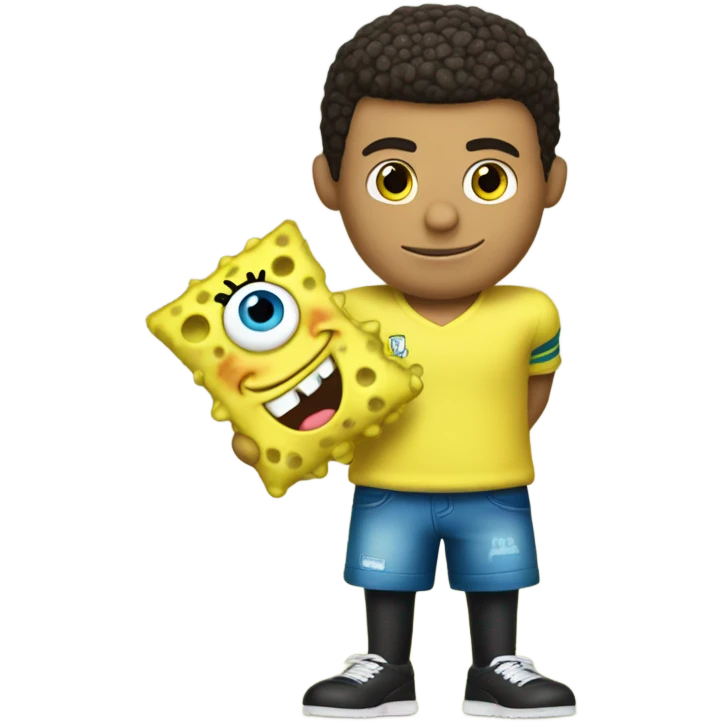 Cristiano holding sponge bob emoji