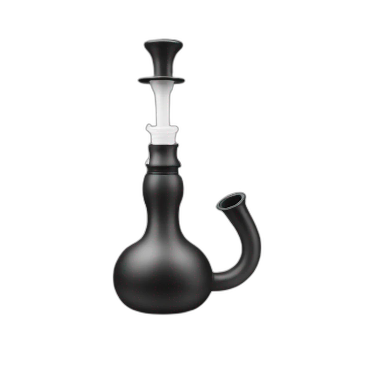 hookah blanco y negro emoji