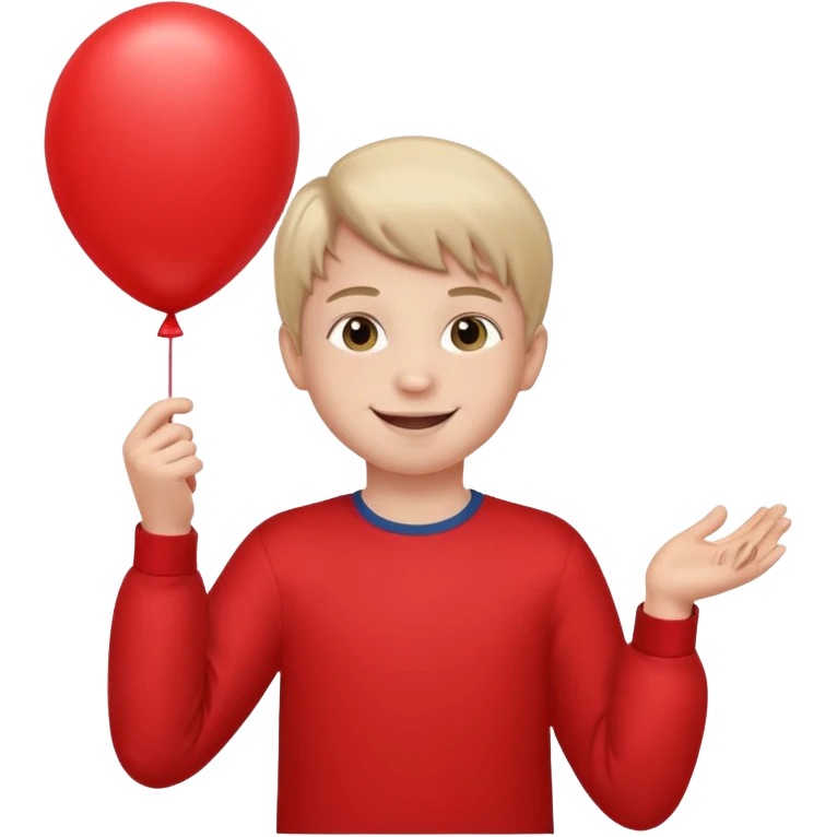 Balloon holder kid emoji