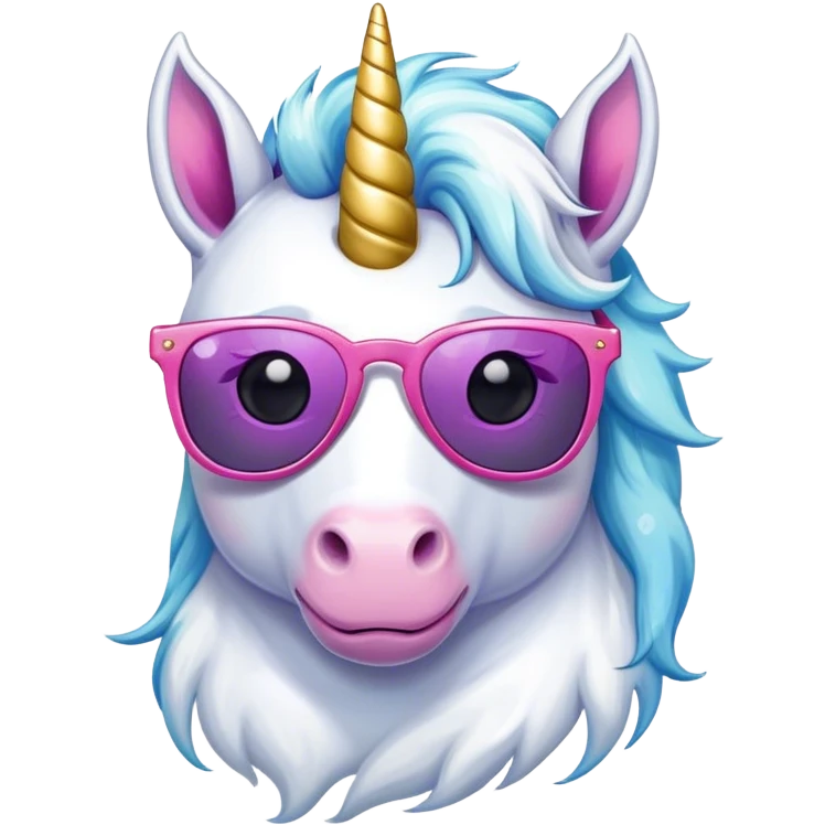 Unicornio con gafas de sol emoji