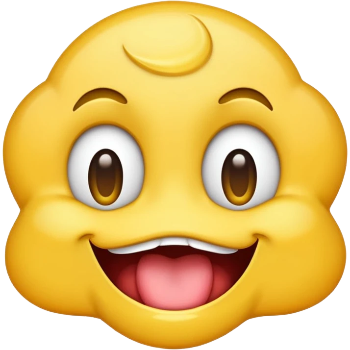 slurping and smirking emoji with drool emoji