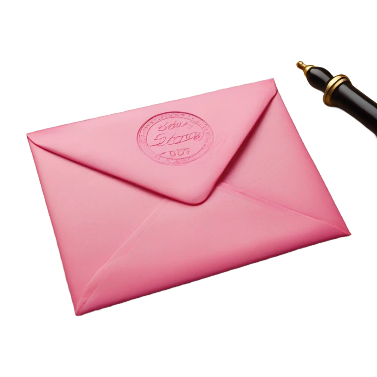 Mail pink  emoji